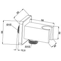 Шланговое подключение Swedbe Platta 5504 Хром — фото 3, Шланговые подключения