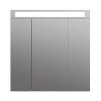 Товар: Шкаф зеркальный UNI, 80 см, 3 дверцы, 6 стеклянных полок, с подсветкой и выключателем, белый - фото 3 Шкаф зеркальный UNI, 80 см, 3 дверцы, 6 стеклянных полок, с подсветкой и выключателем, белый — фото 3, Шкафы для ванной