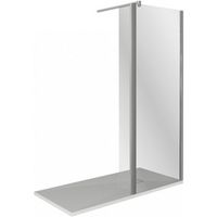 Душевая перегородка Good Door Walk In SP2-80-C-CH 80x28 профиль Хром стекло прозрачное — фото 1, Душевые перегородки