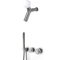 Душевая система Bronze de Luxe Liberty 5011GG-L Графит — фото 1, Встраиваемые душевые комплекты