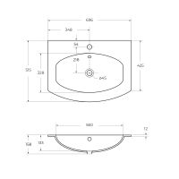 Раковина из искусственного мрамора CEZARES STING арт-50158 — фото 3, Раковины накладные