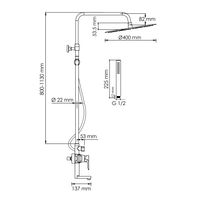 A166.117.137.087.CH Душевой комплект со смесителем — фото 3, Душевые стойки