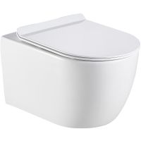 Унитаз Creto Logan  L1 1001-001-L1W подвесной Белый с сиденьем Микролифт — фото 1, Подвесные унитазы