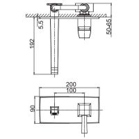 Смеситель для раковины Caprigo Diamante 50-027-crm Хром — фото 2, Смесители для раковины