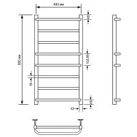 Водяной полотенцесушитель Comfysan Puro W-8 80x40 012946 Хром — фото 2, Водяные полотенцесушители