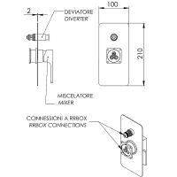 Смеситель для душа Remer Absolute AU09KBNO Черный матовый — фото 2, Смеситель для душа