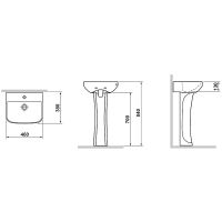 Раковина Laguraty 46 5620 F детская Белая — фото 3, Раковины подвесные