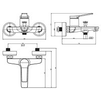 Смеситель для ванны Laparet Nobia Pro N2038102LPT Хром — фото 5, Для душа и ванны