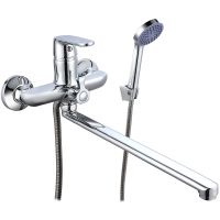 Смеситель для ванны Ростовская Мануфактура Сантехники SL123-006E универсальный Хром — фото 1, Для душа и ванны