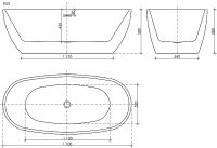 Товар: Акриловая ванна Sancos Flo 170x80 без гидромассажа арт-FB02 - фото 8 Акриловая ванна Sancos Flo 170x80 без гидромассажа арт-FB02 — фото 8, Акриловые ванны