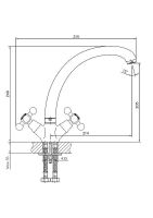 Смеситель для кухни Haiba HB4719 Хром — фото 2, Смесители для кухни