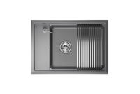 Granula-KS-7305, АЛЮМИНИУМ, кухонная мойка, кварц — фото 1, Кухонные мойки