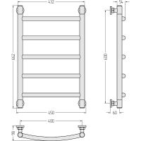 Водяной полотенцесушитель Сунержа Галант+ 600х400 30-0200-6040 Белый матовый — фото 3, Водяные полотенцесушители