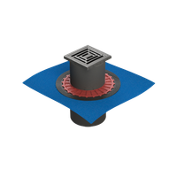 Душевой трап Square 15x15 см, вертикальный, матовый хром — фото 1, Трапы для душа