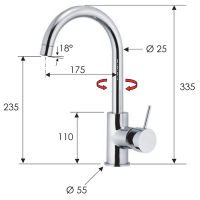 Товар: Смеситель для кухни Remer X-Style X72 Хром - фото 2 Смеситель для кухни Remer X-Style X72 Хром — фото 2, Смесители для кухни