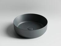 Умывальник чаша накладная круглая (цвет Темный Антрацит Матовый) Element 390x390x120мм — фото 9, Раковины накладные