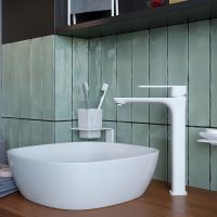 Товар: Смеситель для раковины Iddis Slide SLIWT01i01 Белый матовый - фото 5 Смеситель для раковины Iddis Slide SLIWT01i01 Белый матовый — фото 5, Смесители для раковины