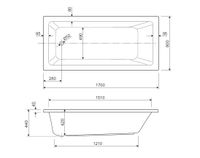 Акриловая ванна CEZARES PLANE SOLO-170-80-49-W37 — фото 3, Ванны