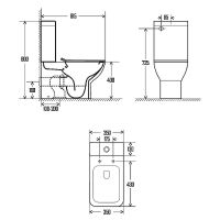 Товар: Унитаз компакт AQUAme AQM1004 без бачка с сиденьем Микролифт - фото 4 Унитаз компакт AQUAme AQM1004 без бачка с сиденьем Микролифт — фото 4, Напольные унитазы