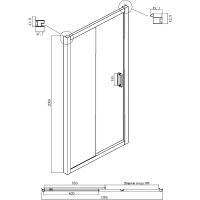Душевой уголок Ambassador Forsa 140х70 17021120AX-70AX профиль Хром стекло прозрачное — фото 3, Душевые уголки