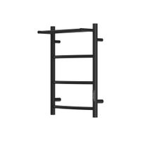 Полотенцесушитель электрический Point Афина PN04846PB П3 400x600 с полкой, диммер справа, черный — фото 3, Электрические полотенцесушители