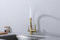 Смеситель для кухни Raglo R80.62.03 Золото матовое Белый — фото 15, Смесители для кухни