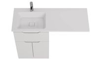 Товар: Тумба Vega, 60 см, напольная, 1 ящик, 2 дверцы, белый глянец - фото 4 Тумба Vega, 60 см, напольная, 1 ящик, 2 дверцы, белый глянец — фото 4, Тумбы под раковину