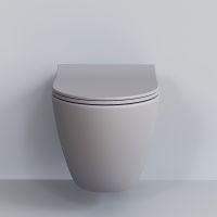 Товар: Унитаз Ambassador Queen 113T20301R подвесной Серый матовый без сиденья - фото 2 Унитаз Ambassador Queen 113T20301R подвесной Серый матовый без сиденья — фото 2, Подвесные унитазы