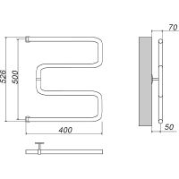 Товар: Водяной полотенцесушитель Grota Kamelo 500х400 Хром - фото 2 Водяной полотенцесушитель Grota Kamelo 500х400 Хром — фото 2, Водяные полотенцесушители