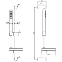 Товар: Душевой гарнитур Gattoni MD 1048/PDDS Темный никель шлифованный - фото 2 Душевой гарнитур Gattoni MD 1048/PDDS Темный никель шлифованный — фото 2, Душевые гарнитуры