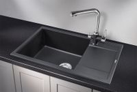 Granula-7805, ЧЁРНЫЙ, кухонная мойка, кварц — фото 2, Кухонные мойки