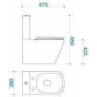 Товар: Унитаз компакт Maretti Umbria UM10NBM42-844 с бачком и сиденьем Микролифт - фото 3 Унитаз компакт Maretti Umbria UM10NBM42-844 с бачком и сиденьем Микролифт — фото 3, Напольные унитазы
