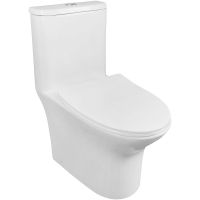 Унитаз моноблок Azario Sente AZ-8614 с бачком и сиденьем Микролифт — фото 1, Напольные унитазы