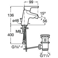 Смеситель для биде Roca Malva 5A603BC0M Хром — фото 2, Смесители для биде