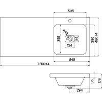 Раковина Iddis Optima Home 120 R 480120Ri28 с местом под стиральную машину Белая — фото 2, Раковины встраиваемые сверху