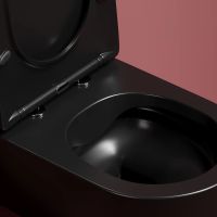 Унитаз Ceramicanova Modena Rimless CN6063MB подвесной Черный матовый с сиденьем Микролифт — фото 22, Подвесные унитазы