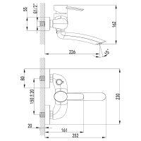 Товар: Смеситель для ванны Lemark Atlantiss LM3214C универсальный Хром - фото 2 Смеситель для ванны Lemark Atlantiss LM3214C универсальный Хром — фото 2, Для душа и ванны