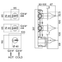 Смеситель для душа Bossini Apice Z035203.030 с термостатом Хром — фото 2, Смеситель для душа