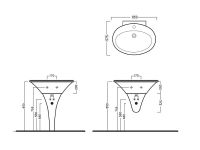 Раковина Hatria Sculture 65 Y0LZ01 Белая — фото 2, Раковины