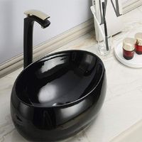 Товар: Раковина CeramaLux 48 78455 Черная - фото 2 Раковина CeramaLux 48 78455 Черная — фото 2, Раковины