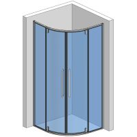 Товар: Душевой уголок AQUAme 90x90 AQM7101-2-9 профиль Черный матовый стекло прозрачное - фото 4 Душевой уголок AQUAme 90x90 AQM7101-2-9 профиль Черный матовый стекло прозрачное — фото 4, Душевые уголки четверть круга