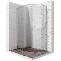 Душевой уголок Ambassador Queen 120х80 11011103L профиль Хром стекло прозрачное — фото 1, Душевые уголки