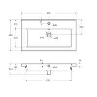 Товар: Керамическая раковина CEZARES CZR-8070-80 - фото 6 Керамическая раковина CEZARES CZR-8070-80 — фото 6, Раковины