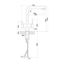 Смеситель для кухни Florentina Арес 333.19H.2123.102 Черный — фото 3, Смесители для кухни