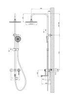 Душевая система со смесителем Canberra, арт. ST260CRGold, ESKO — фото 2, Душевые стойки