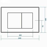 Клавиша смыва Maretti Sofia AC12SF-015 Хром глянцевый — фото 3, Кнопки смыва