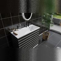 Раковина Maretti Umbria 110 R UM13SM93-844 с местом под стиральную машину Белая — фото 4, Раковины встраиваемые сверху