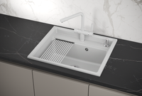 Granula-KS-6003, АРКТИК (БЕЛЫЙ), кухонная мойка, кварц — фото 2, Кухонные мойки
