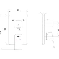 Товар: Смеситель для душа E.C.A. Tiera 102167305EX-K Хром - фото 2 Смеситель для душа E.C.A. Tiera 102167305EX-K Хром — фото 2, Для душа и ванны