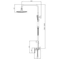 Душевая система Haiba HB24814 Хром — фото 2, Душевые системы